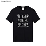 Men's Arrival men T Shirt You Know Nothing Jon Snow Top Tees Games of Thrones Tshirts Short Sleeve Casual Cotton Clothing 2019