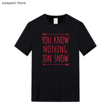 Men's Arrival men T Shirt You Know Nothing Jon Snow Top Tees Games of Thrones Tshirts Short Sleeve Casual Cotton Clothing 2019