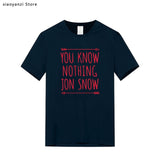 Men's Arrival men T Shirt You Know Nothing Jon Snow Top Tees Games of Thrones Tshirts Short Sleeve Casual Cotton Clothing 2019