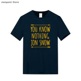 Men's Arrival men T Shirt You Know Nothing Jon Snow Top Tees Games of Thrones Tshirts Short Sleeve Casual Cotton Clothing 2019