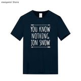 Men's Arrival men T Shirt You Know Nothing Jon Snow Top Tees Games of Thrones Tshirts Short Sleeve Casual Cotton Clothing 2019