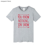 Men's Arrival men T Shirt You Know Nothing Jon Snow Top Tees Games of Thrones Tshirts Short Sleeve Casual Cotton Clothing 2019